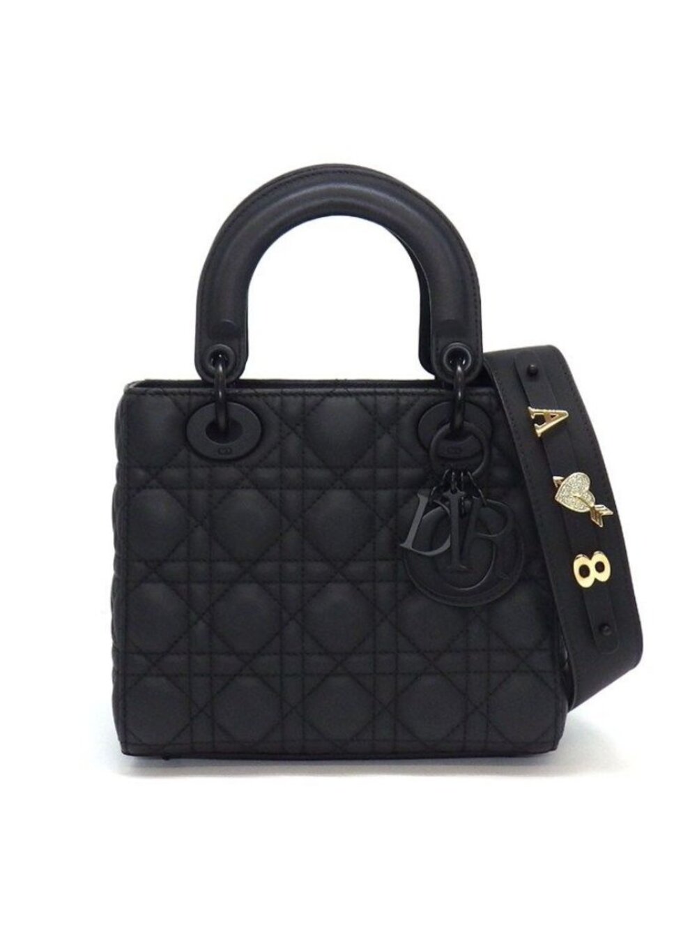 Dior Handbag Lady Dior My Abcdior Small Black Cannage Ultra Matte Calfskin